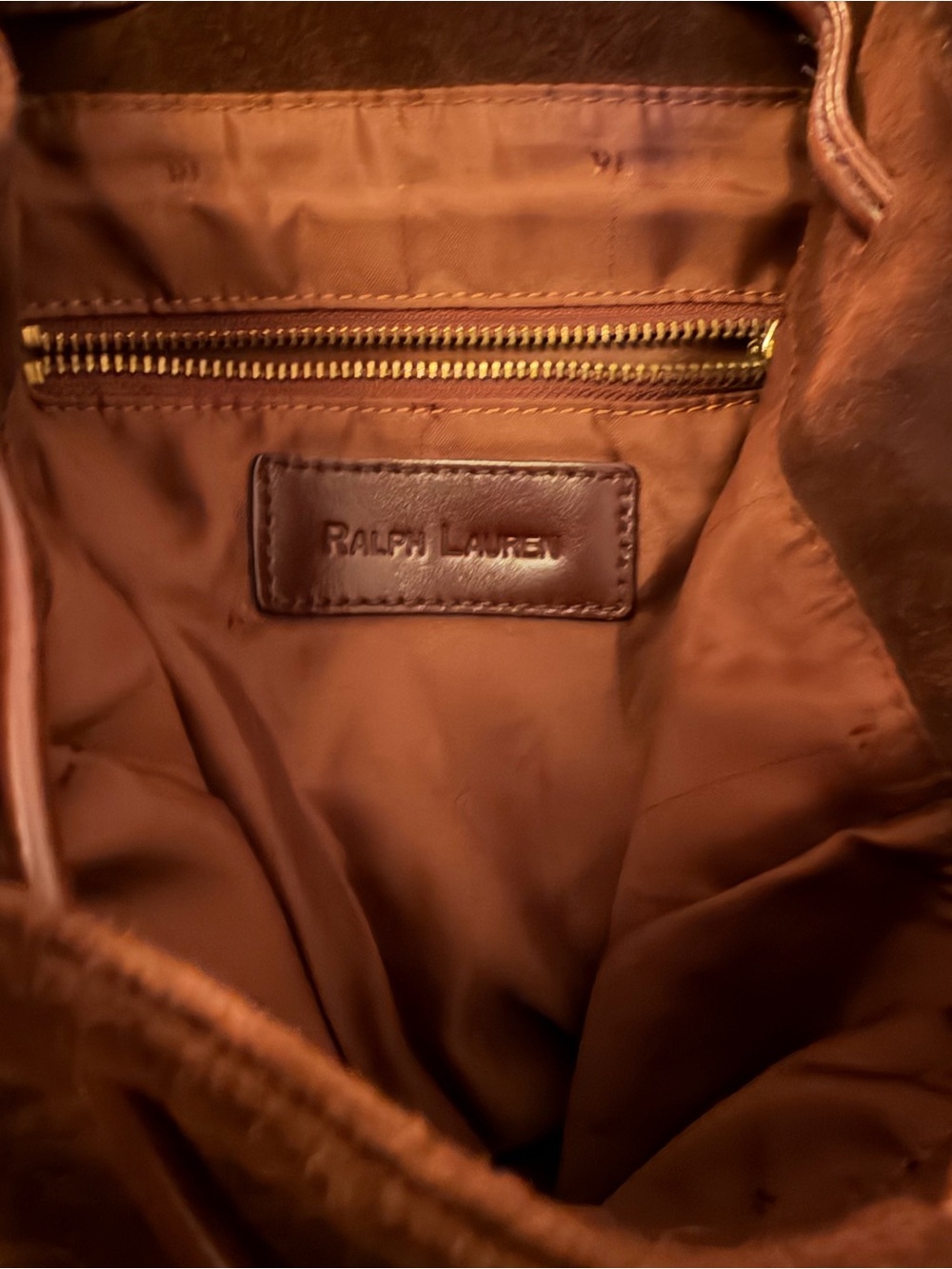 Authentic Ralph Lauren Collection Brown Suede Bucket Bag - Picture 8 of 9